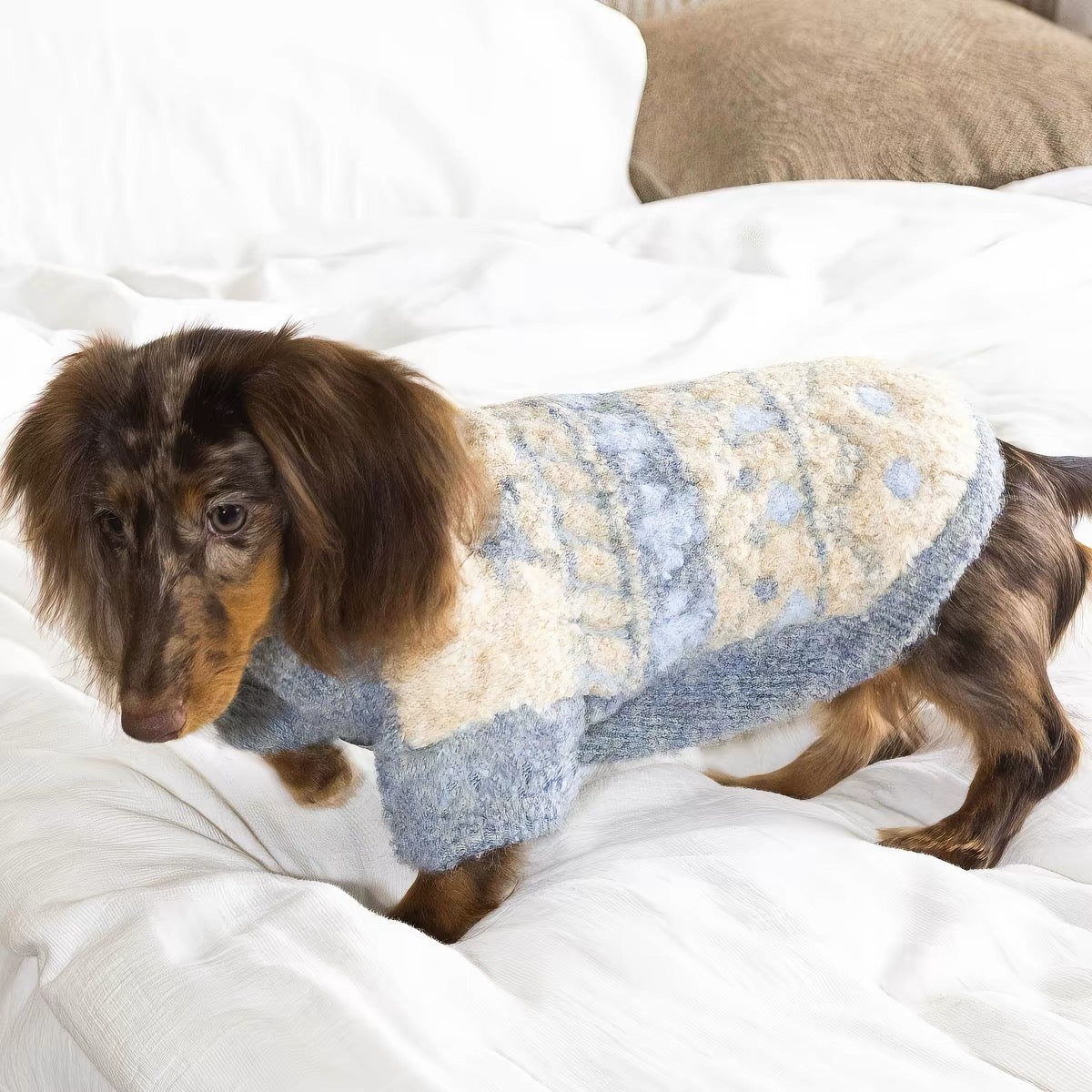 Koccolo Wool Fair Isle Turtleneck Stretch Thermal Sweater – Fall & Winter Wear