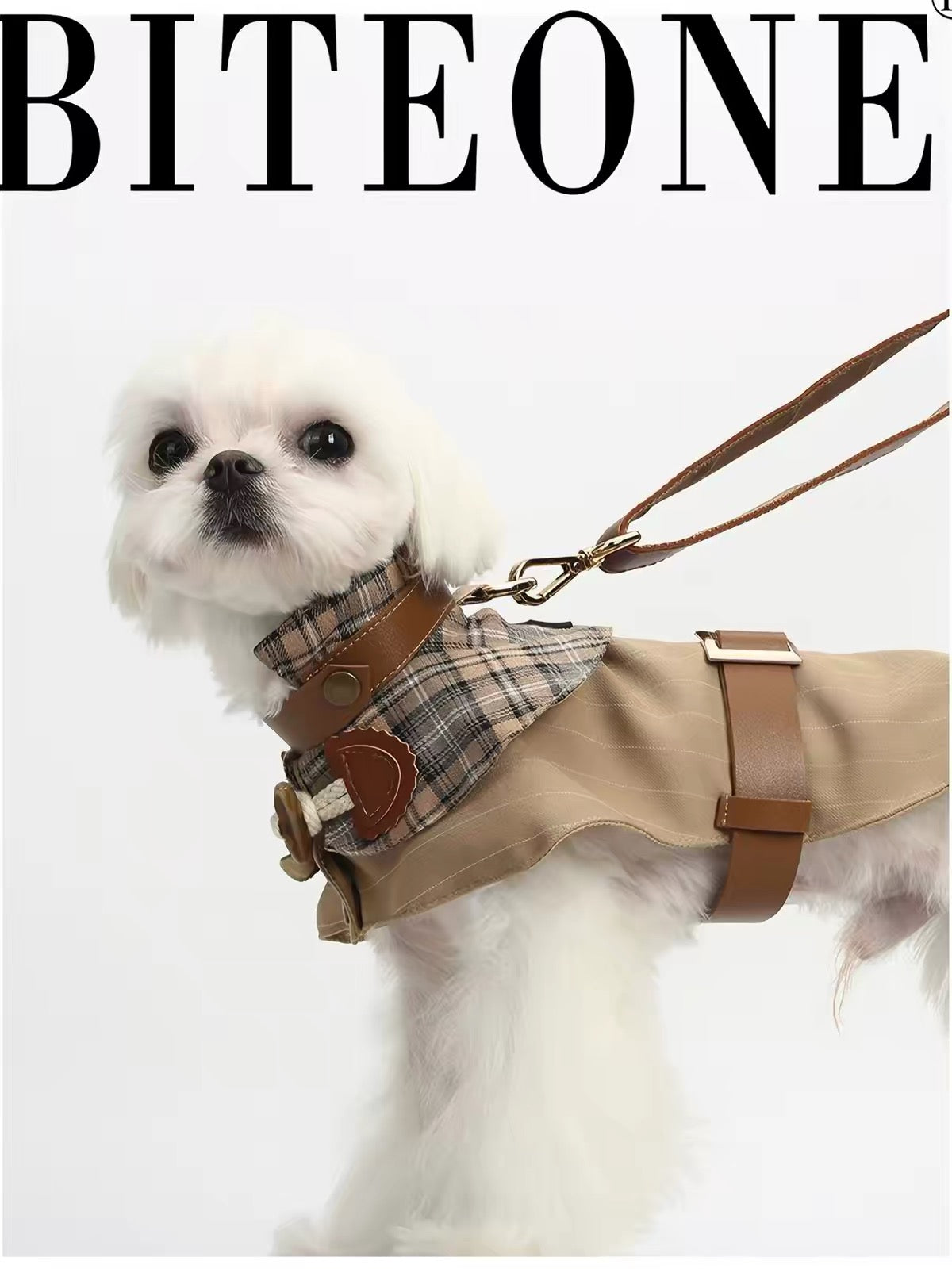 BITEONE 'Dreaming of Baker Street' Spring/Summer Windbreaker for Cats & Dogs (Leash Attachment Compatible)